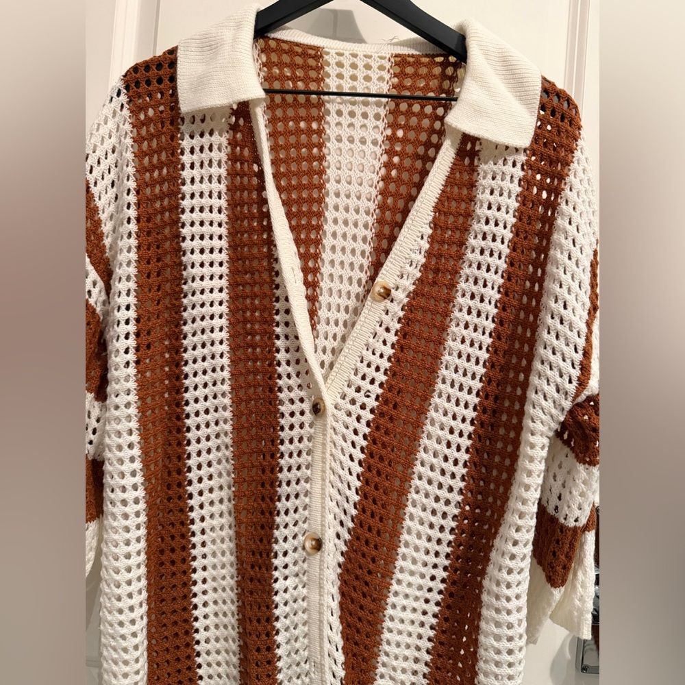 Pants & Top Striped Crochet